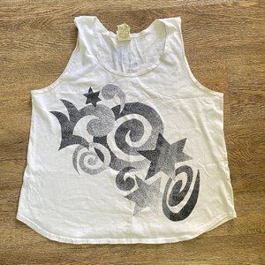 Vintage Black & White Abstract Geometric Print Nike Tank Top